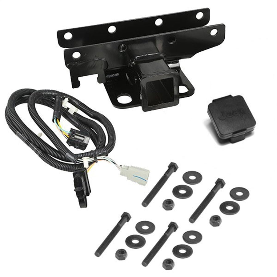 Trailer Hitch Kit | Rugged Ridge, Jeep Logo | 11580.52 | Fits 2007-2018 Jeep Wrangler JK