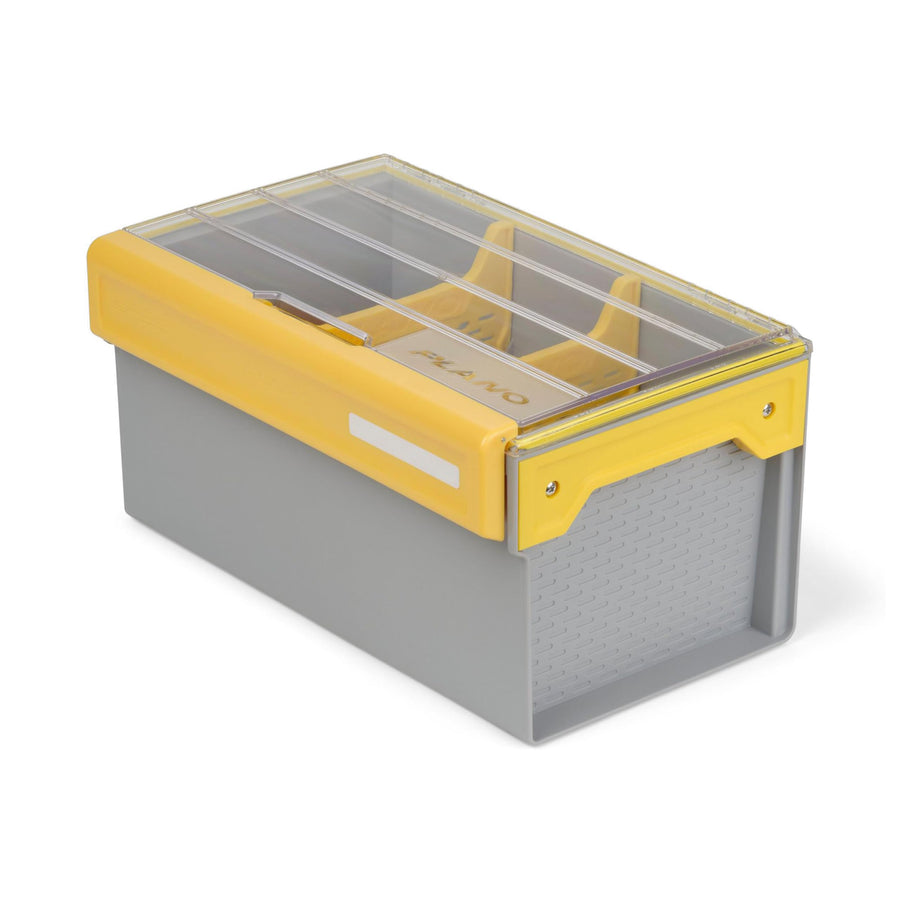 Plano EDGE Bulk Plastics and Tackle Premium Utility Box, Clear and Yellow, Rust-Resistant, Waterproof Bulk Premium Storage Organizer for Plastic Tackle