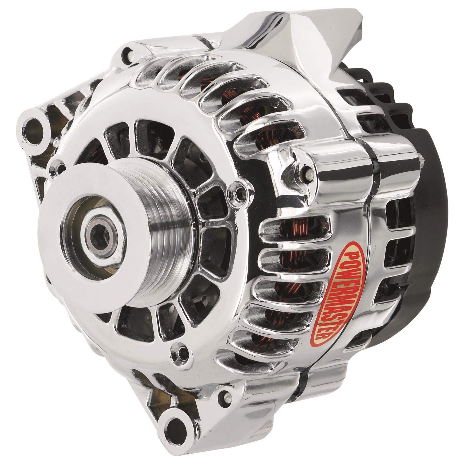 Alt GM CS130D Powermaster Chrome 165A 6 grv Pulley 1-Wire or OE Hookup