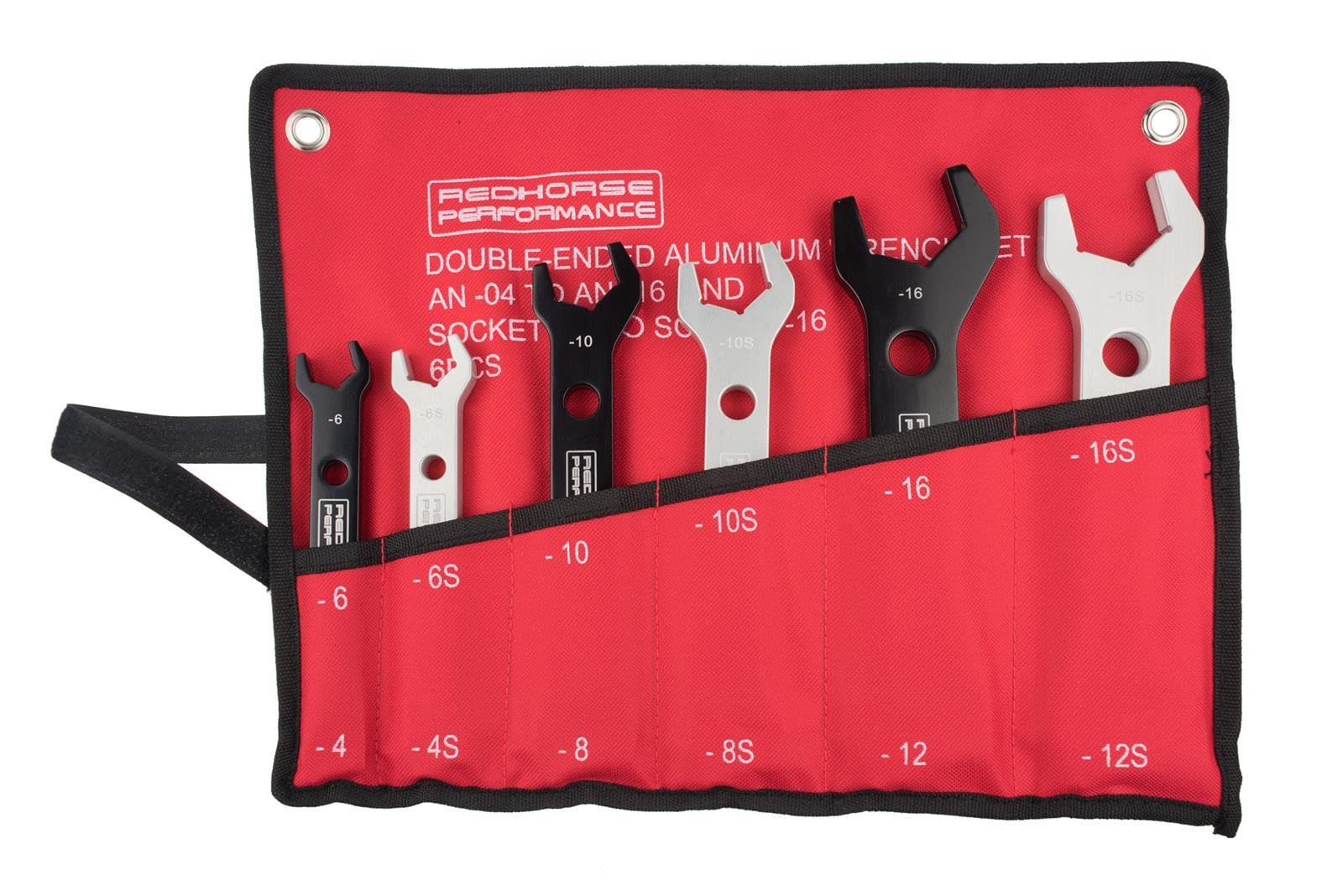 Double-ended aluminum AN wrench Redhorse Performance AN Socket (Red/Black), 1 Pack