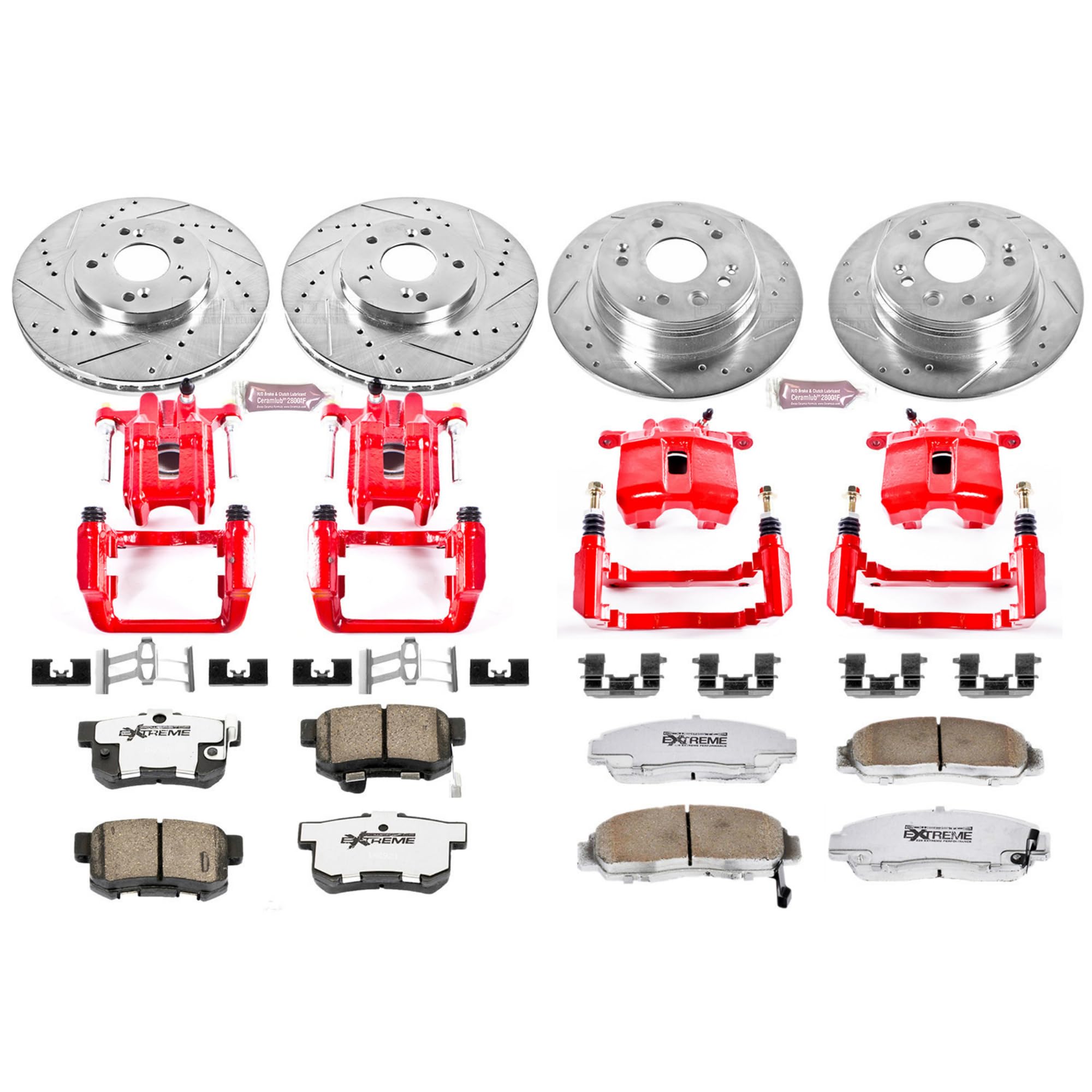 Power Stop Z26 KC2295-26 Front & Rear Street Warrior Brake Kit For Acura TL 1999-2003 [Model Specific]