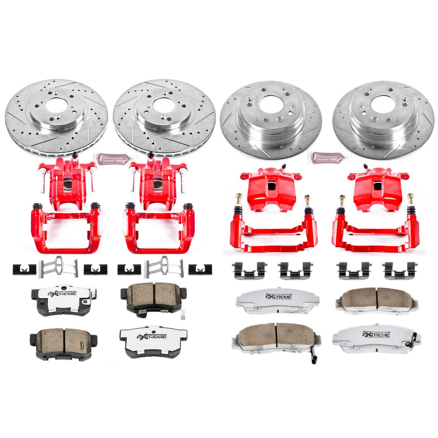 Power Stop Z26 KC2295-26 Front & Rear Street Warrior Brake Kit For Acura TL 1999-2003 [Model Specific]