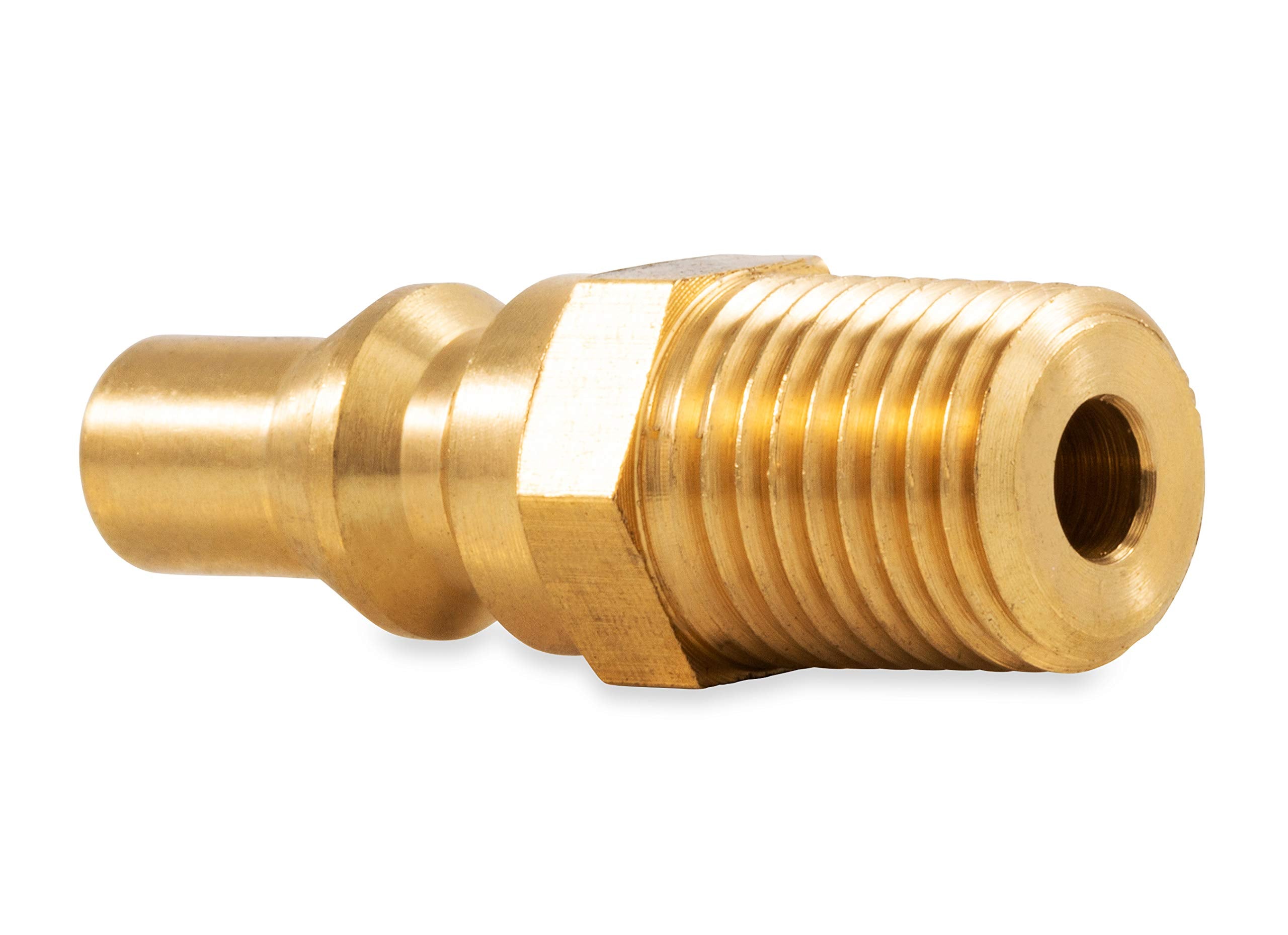 Camco Quick-Connect Propane Fitting- Allows You to Add a Convenient Connect/Disconnect Method to Your Low Pressure Appliances, 1/4" NPT x Full Flow Male Plug (59903)