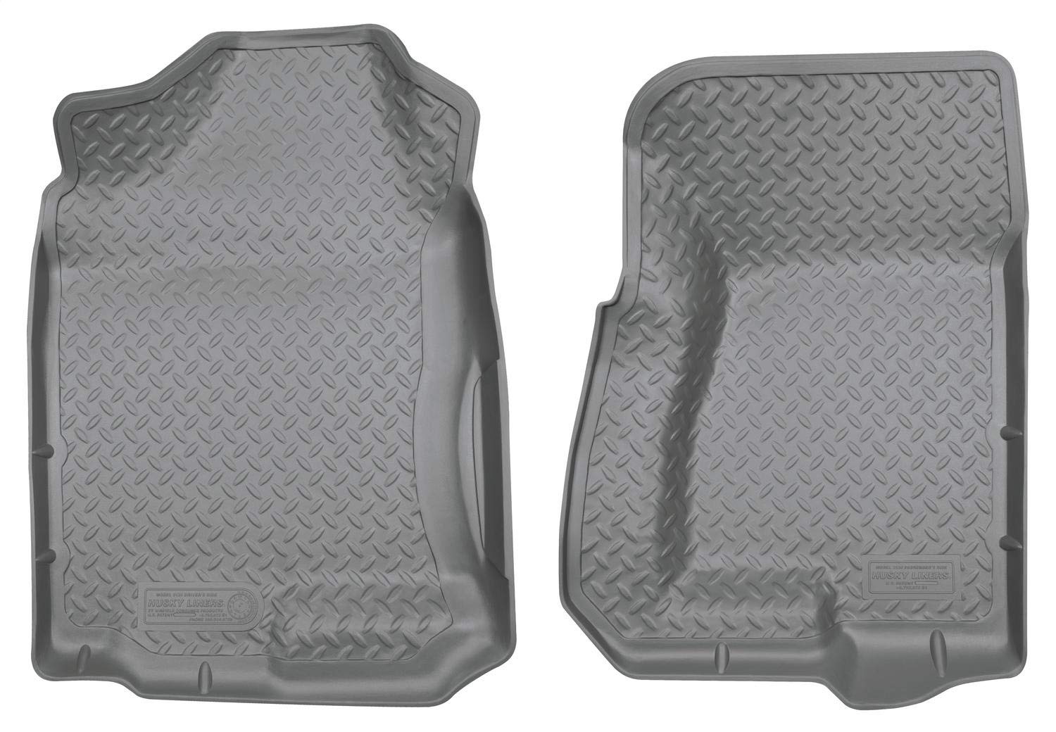 Husky Liners Classic Style | Fits 1999-2007 Chevrolet Silverado/GMC Sierra 1500, 1999-2007 GMC Sierra/Chevrolet Silverado 2500/3500 | Front Floor Liners, Grey | 31302