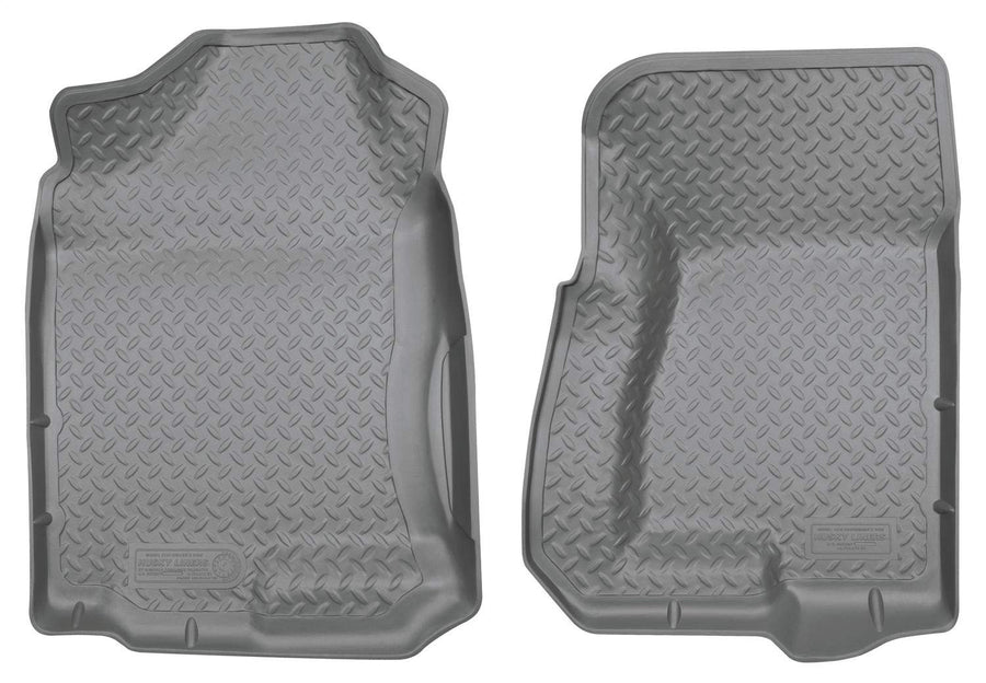 Husky Liners Classic Style | Fits 1999-2007 Chevrolet Silverado/GMC Sierra 1500, 1999-2007 GMC Sierra/Chevrolet Silverado 2500/3500 | Front Floor Liners, Grey | 31302