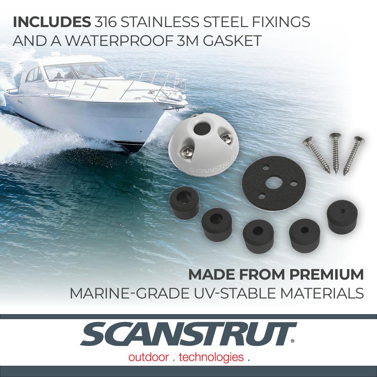 Scanstrut Micro Cable Seal DS6-P for Cables from 2-6mm - Plastic, 1 Count (Pack of 1)