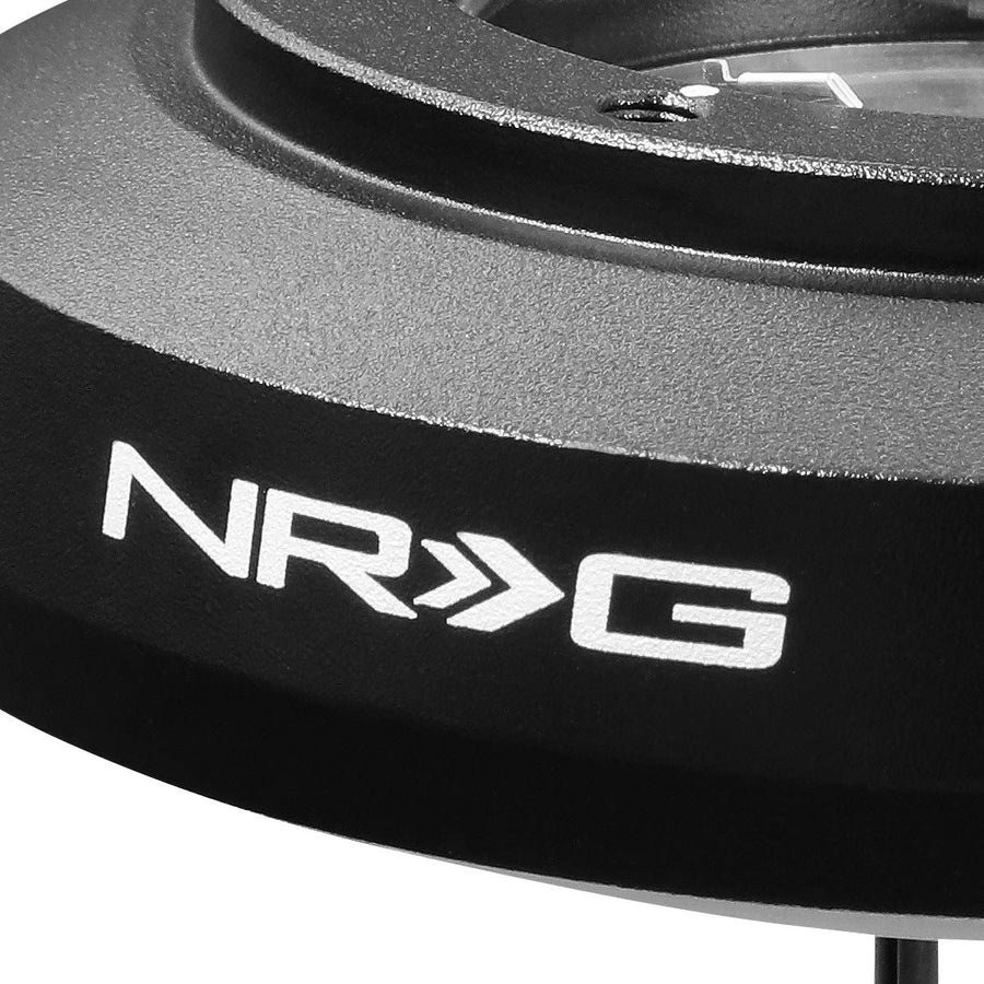 NRG Innovations Steering Wheel NRG-SRK-122H Quick Release Short Hub Adapter 6 X 70mm Bolt Pattern, Retain Horn & Turn Signals, Black Body