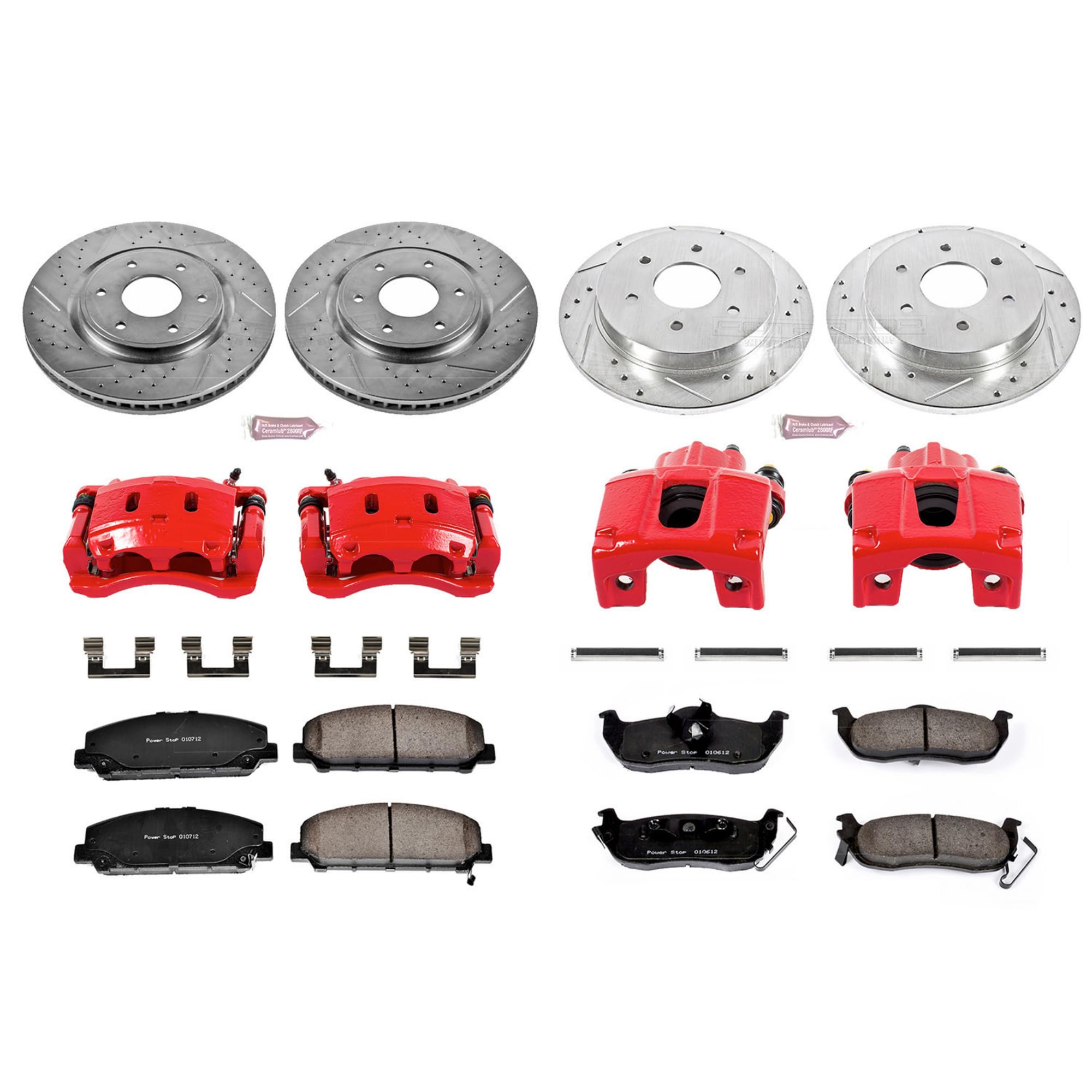 Power Stop Z23 Evolution Sport Brake Kit with Calipers For QX56 INFINITI 2006-2007, Nissan Armada 2006-2007 [Model Specific]