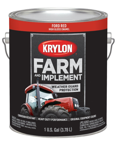 Krylon® 1972 Brush Farm & Implement, High Gloss, Ford Red, 1 Gallon Architectural Paints