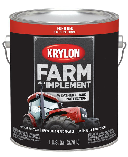 Krylon® 1972 Brush Farm & Implement, High Gloss, Ford Red, 1 Gallon Architectural Paints