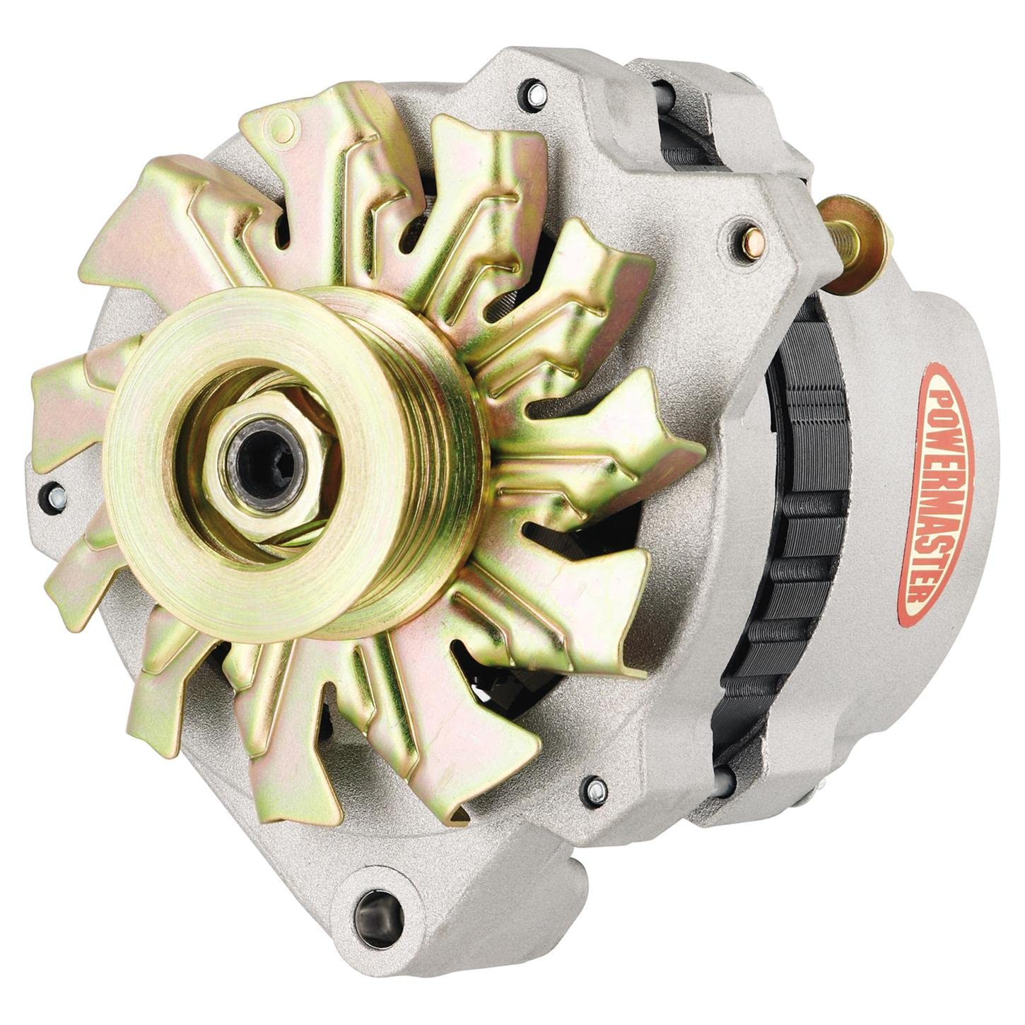 Alt GM CS130 Powermaster Natural 140A 6 grv Pulley Offset Right MTG Side BAT Post 1-Wire or OE Hookup
