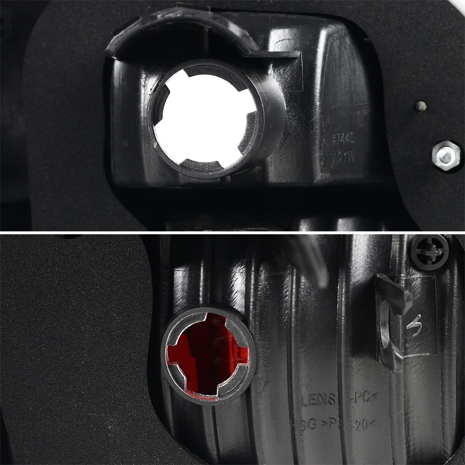 Red Smoke Tail Lights SPEC-D TUNING Compatible with 1999-2000 Honda Civic 4 Door Sedan, Left + Right Pair Assembly