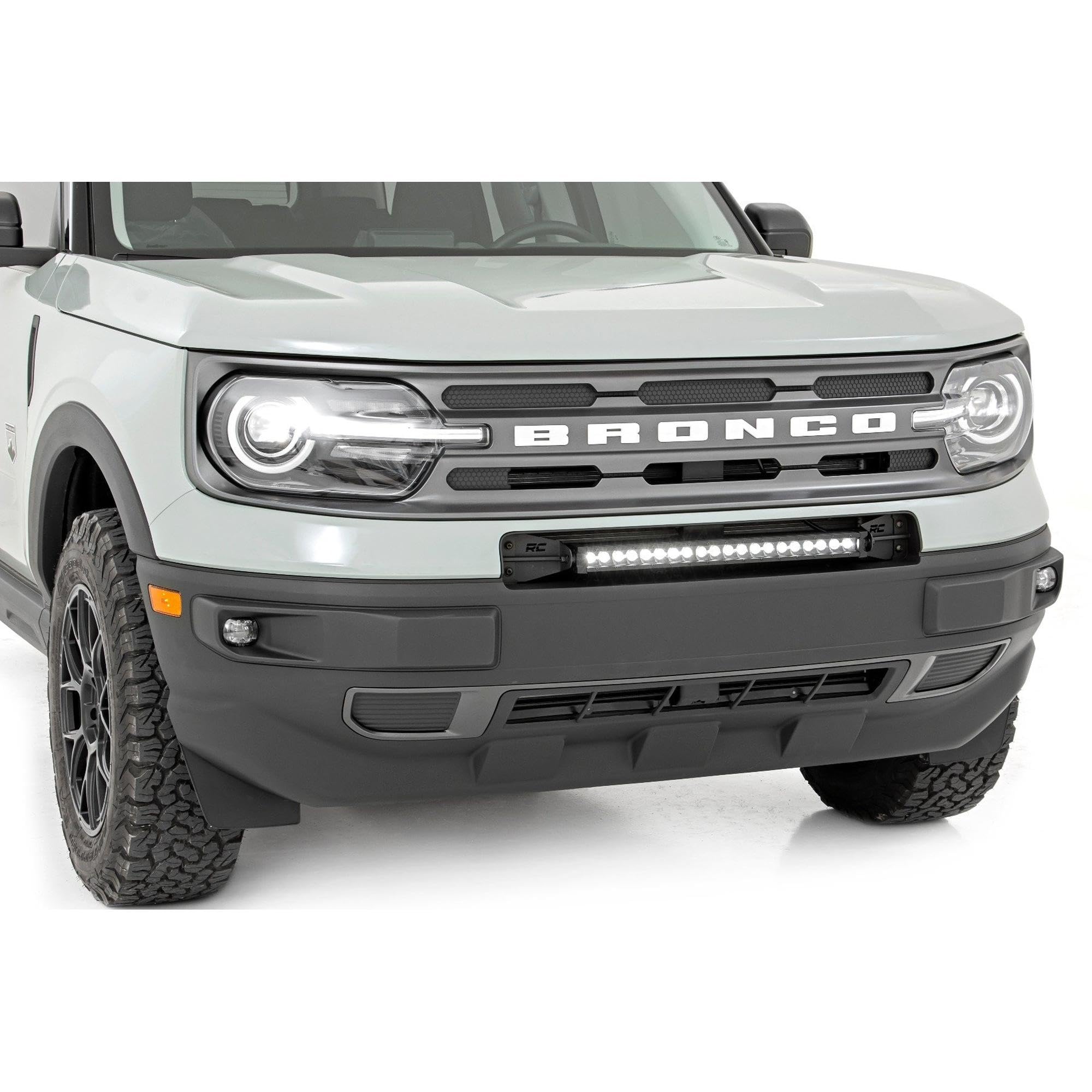 20" Rough Country LED Light Bar Kit for Ford Bronco Sport (2021–2024) - Bumper Mount, 105W Spectrum Series, 9,450 Lumens, Combo Spot & Flood Beam