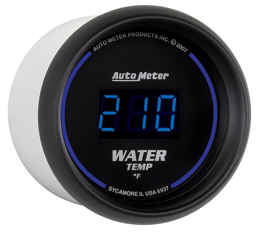 Cobalt Auto Meter 6937 Digital Water Temperature Gauge, 2 1/16"