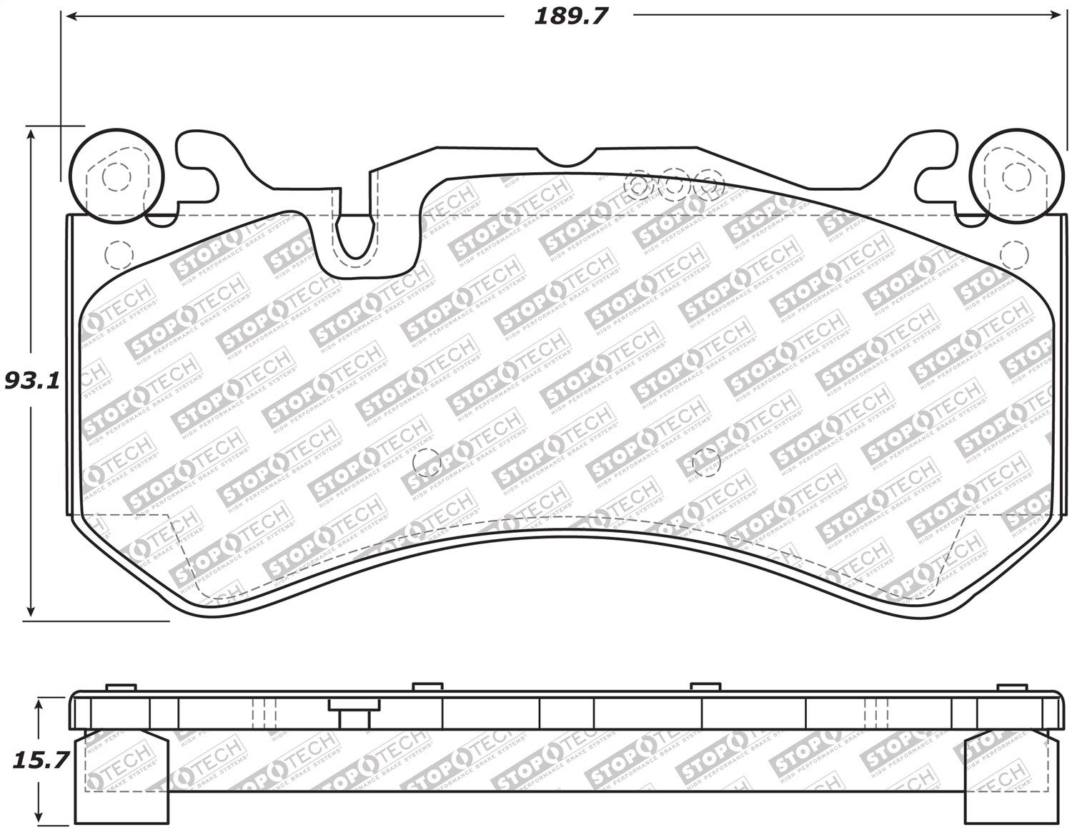 Brake Pads StopTech 305.12910 Street Select with Hardware