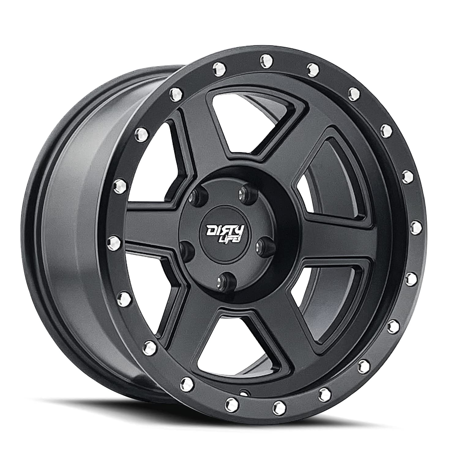 Compound Dirty Life Matte Black Wheel (18 x 9. inches /5 x 127 mm, 12 mm Offset)