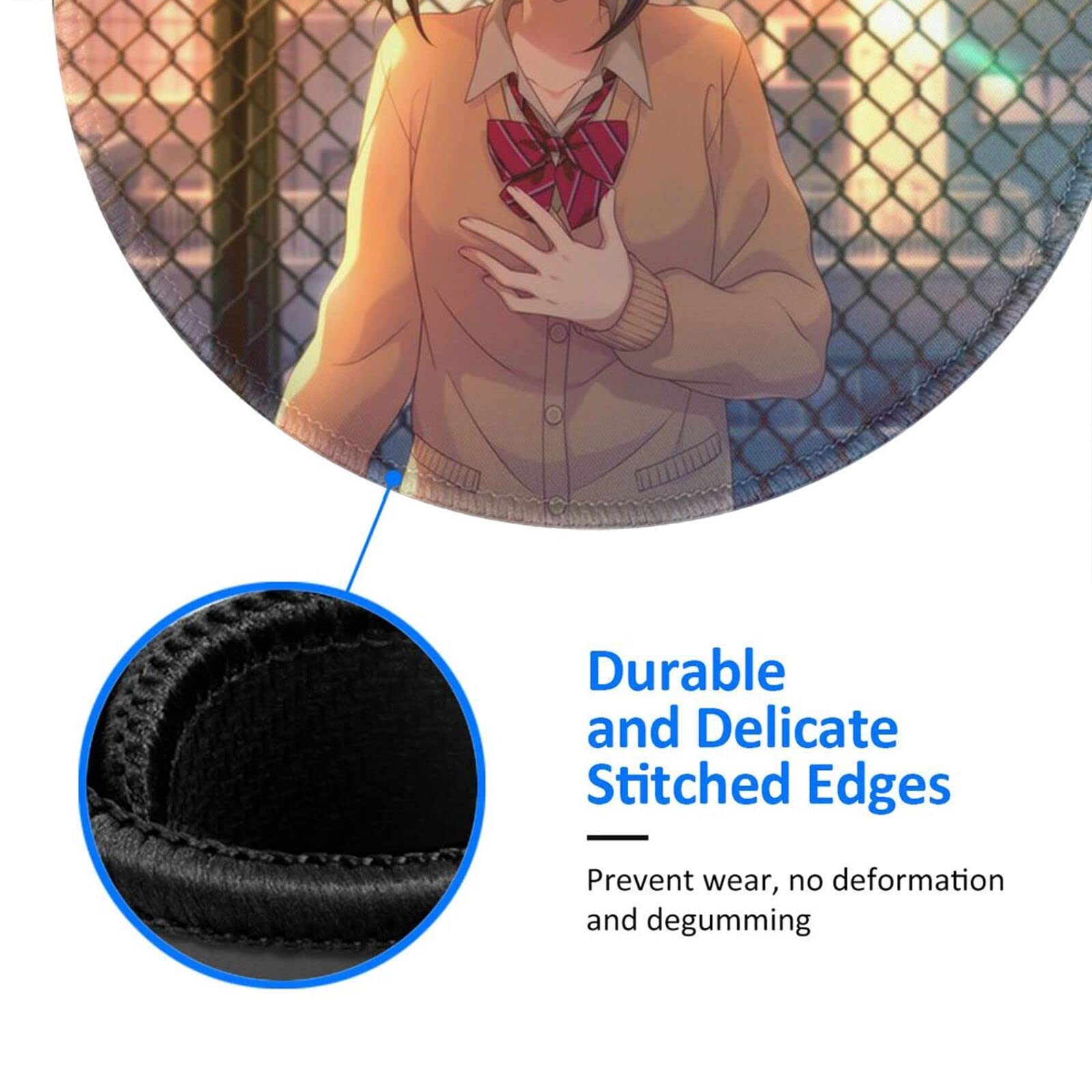 Cute Monira Project Sekai Round Mouse Pad, Gaming Mouse Pad, Waterproof, Anti-Slip, Durable, Stylish, For Office and Home, 4 Pieces