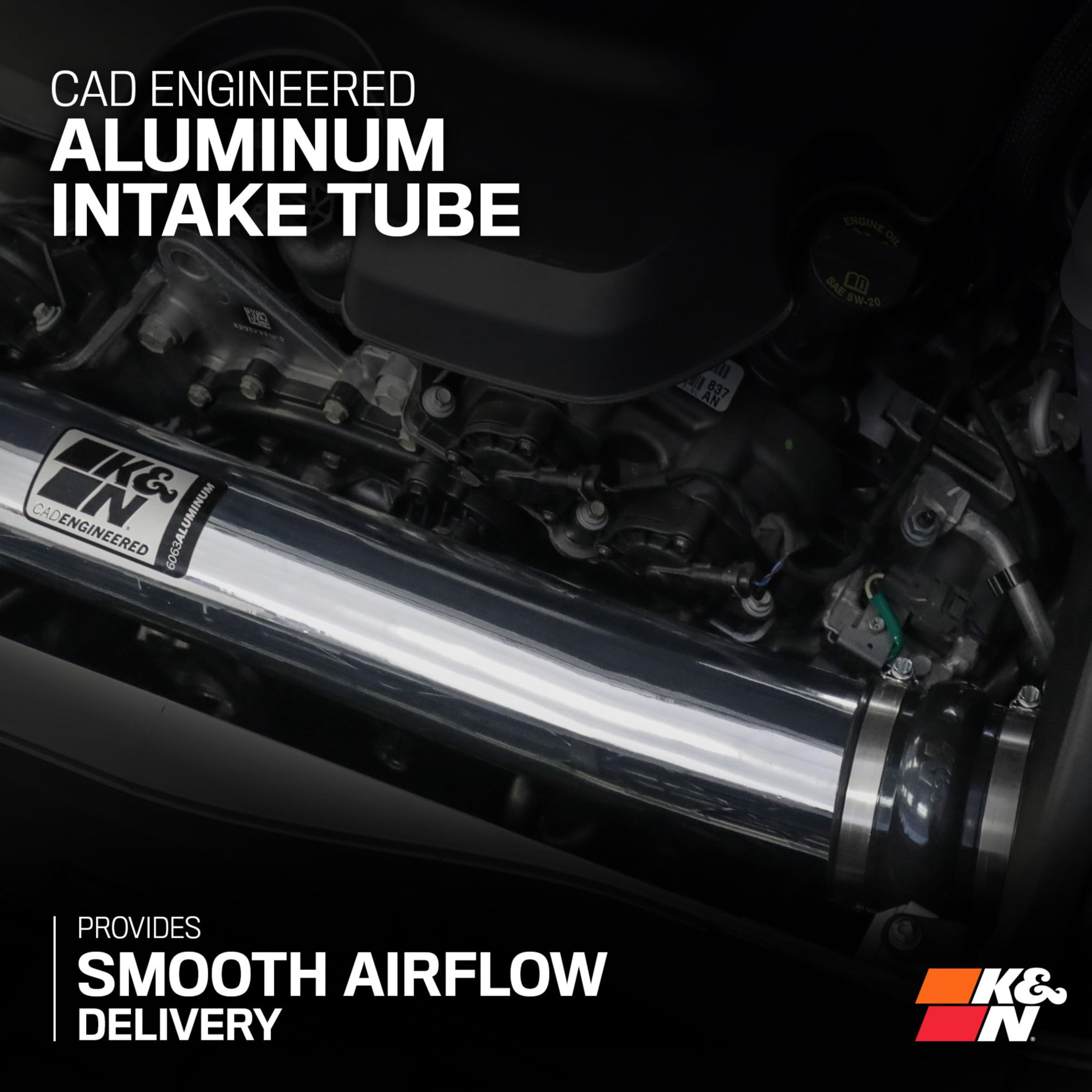 Cold Air Intake System K&N: High-Flow Air Filter, Increase Performance & Towing: Compatible with 2011-2023 Chrysler/Dodge: 300, Challenger, Charger, 69-2545TP