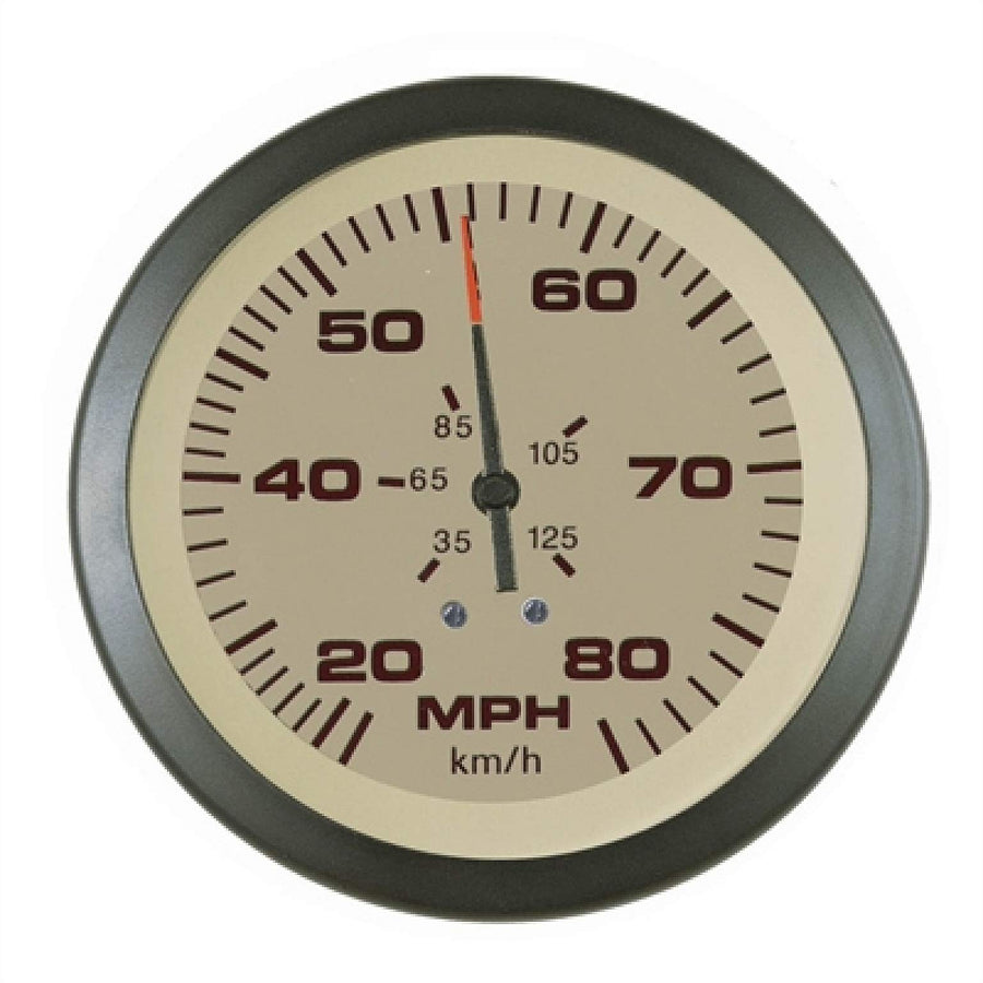 Sierra 63076P International Sahara Pitot Type 20 to 80 Mph Dial Range Scratch Resistant Speedometer Kit, 3"