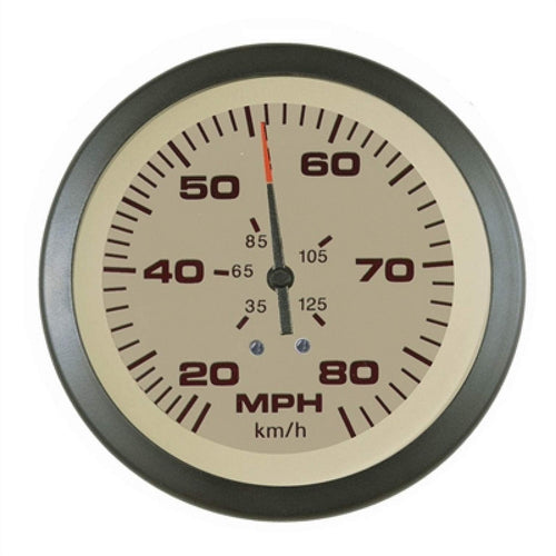 Sierra 63076P International Sahara Pitot Type 20 to 80 Mph Dial Range Scratch Resistant Speedometer Kit, 3"