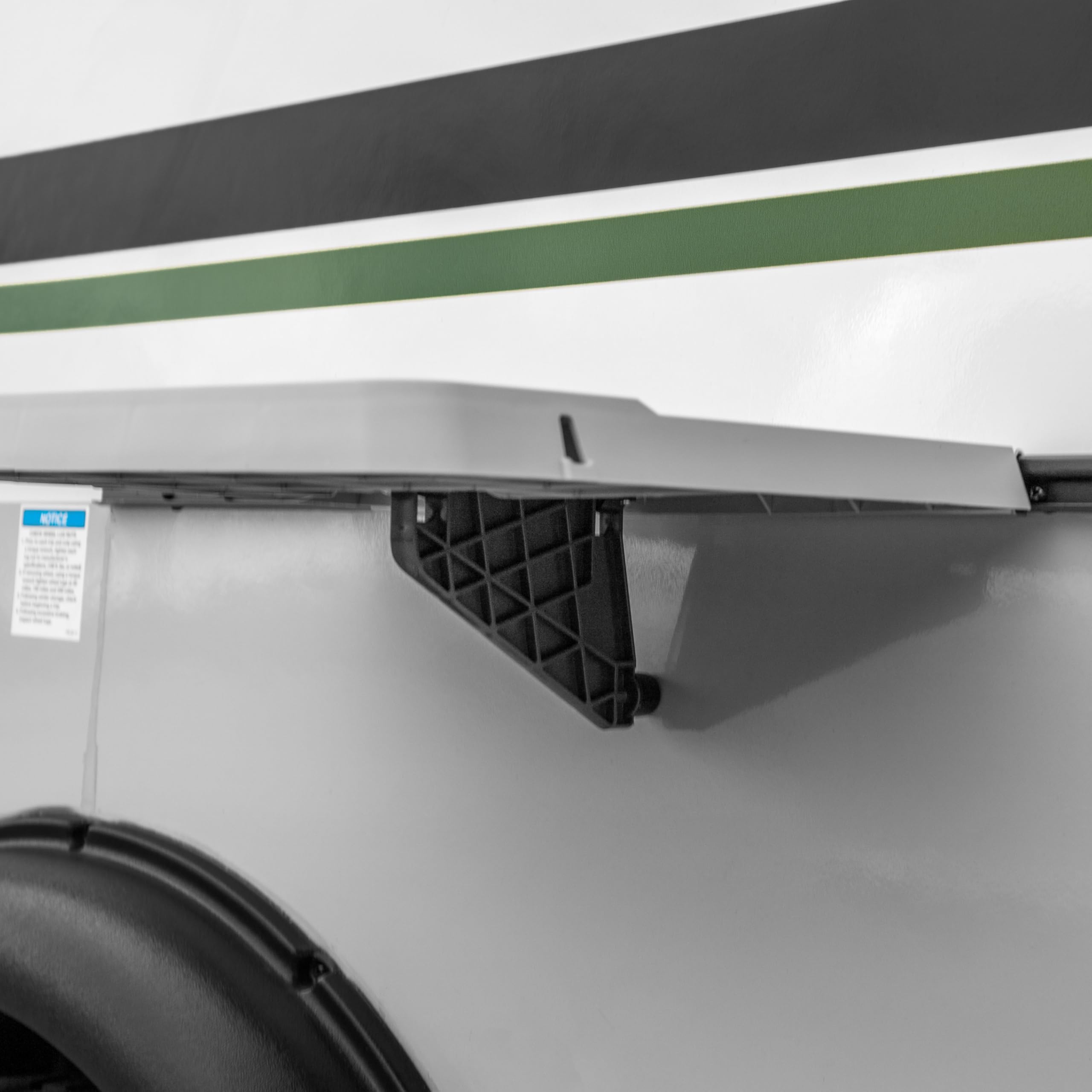 RV Rail Mount Table Camco - Features Hook and Holes for Hanging Grill Utensils & Measures 16 13/16-Inches Wide x 12 11/16-Inches Deep (58175)