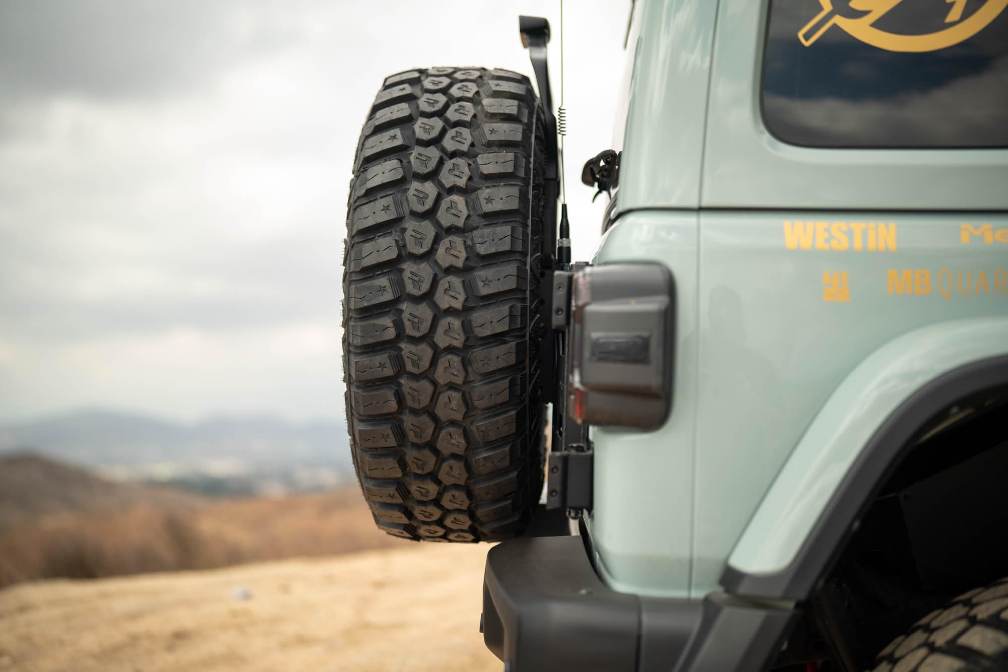 Spare Tire Carrier DV8 Offroad for Jeep Wrangler JL | Removes Weight of Spare Tire from The Tailgate Door | Cam Nut Adjustment for a Precise Fitment | Included Antenna/Whip Flag Mount | Fully Bolt-On