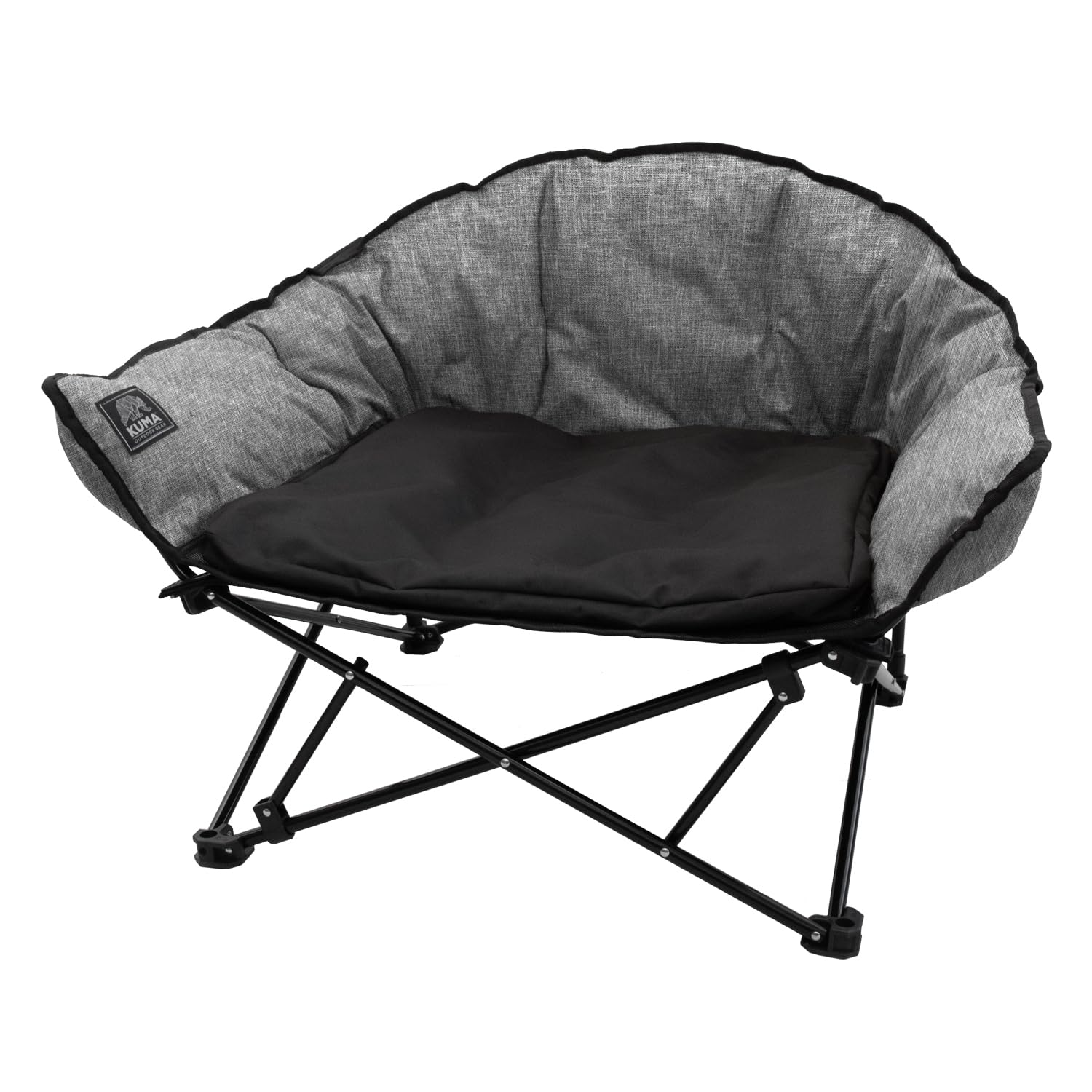 Kuma Lazy Bear Outdoor Gear Dog Bed with Carry Bag, Ultimate Portable Luxury Outdoor Dog Bed for Camping, Glamping & Outdoor Adventures (Heather Grey)