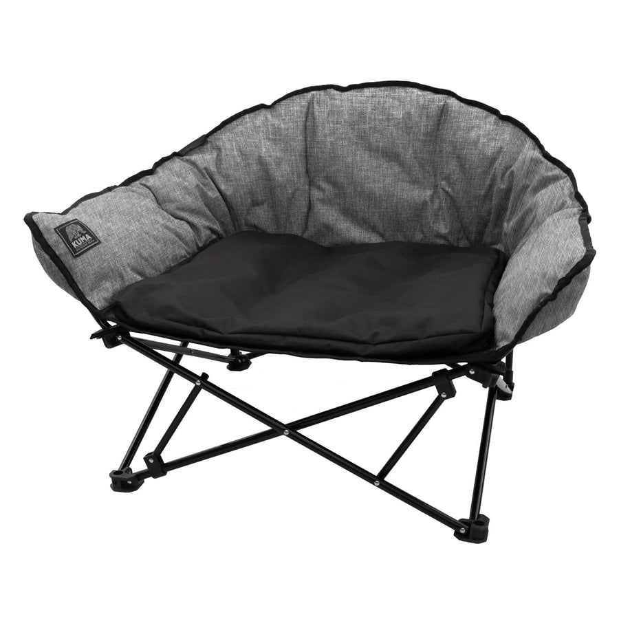 Kuma Lazy Bear Outdoor Gear Dog Bed with Carry Bag, Ultimate Portable Luxury Outdoor Dog Bed for Camping, Glamping & Outdoor Adventures (Heather Grey)