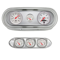 AutoMeter Dash Kit Direct Fit, Nova 62-65, Tach/Mph/Fuel/Oilp/Wtmp/Volt, Arctic White (2127-03)