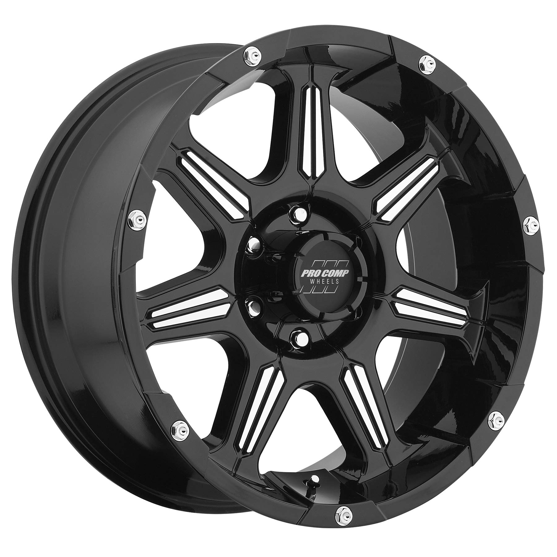 Gloss Black Pro Comp Alloys Series 01 Wheel with Machined Face (17x8"/6x139.7mm)