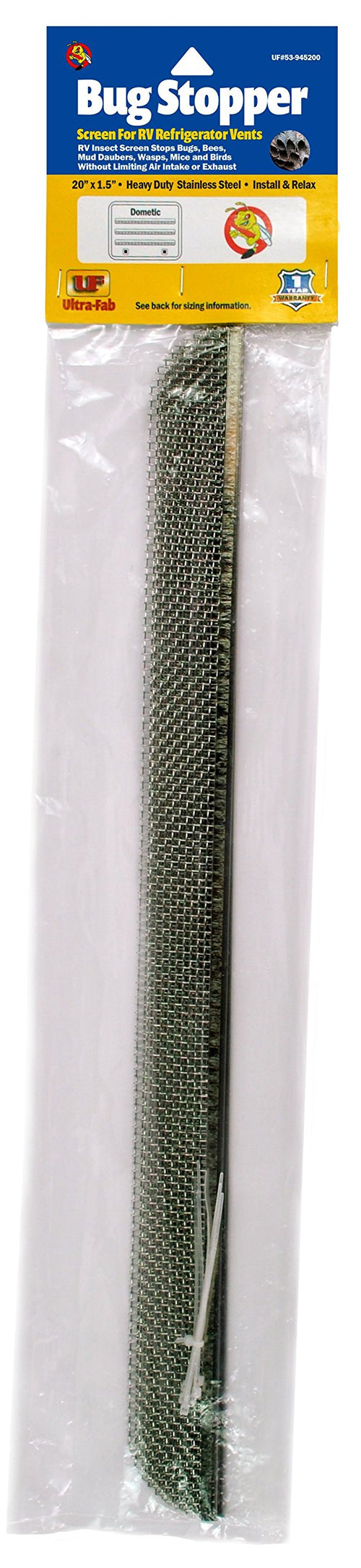 Bug Stopper Ultra-Fab Screen for RV Refrigerator Outside Vents 53-945200