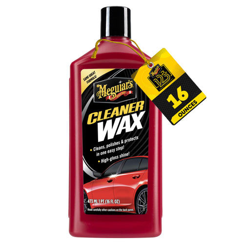 Meguiar's Liquid Cleaner Wax - Car Wax, Cleans, Polishes and Protects Your Vehicle - Easy to Use, Long-lasting Shine - 16 Oz