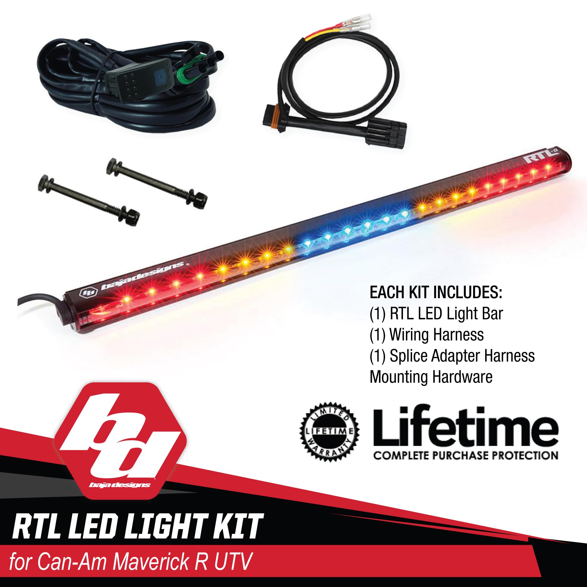 RTL-B Baja Designs Rear LED Light Kit for Can-Am Maverick R UTV