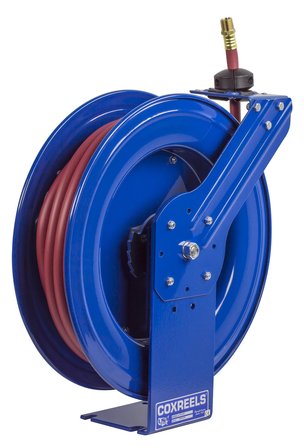 Coxreels Self-Retracting Heavy-Duty Air/Water Hose Reels, 1/2" Hose ID, 50' Length