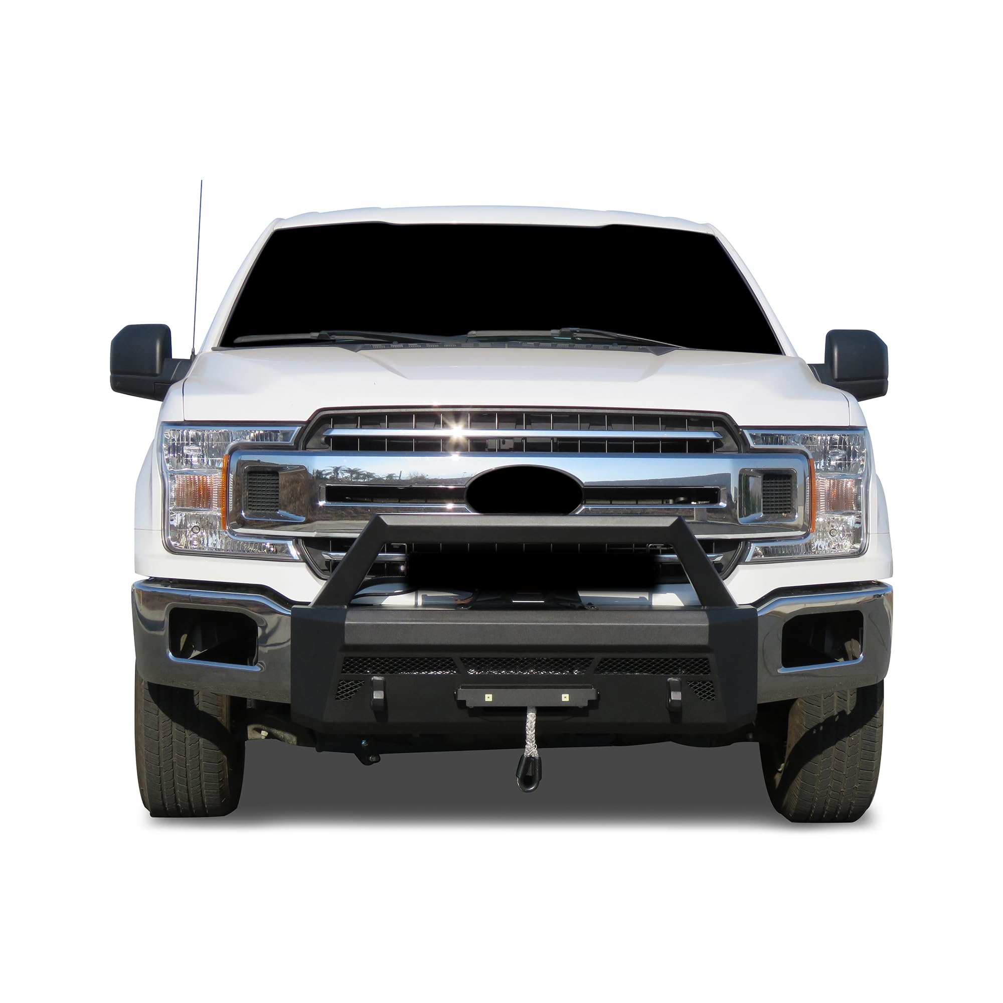 Heavy Duty Black Horse Armour III Front Winch Bumper Textured Black Compatible with 2018-2020 Ford F-150(Excl. 2020 Diesel models)-AR3HD41NL
