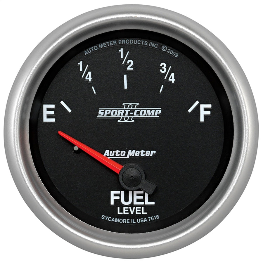 Auto Meter Sport-Comp II 2-5/8" 240E/ 33 F Short Sweep Electric Fuel Level Gauge