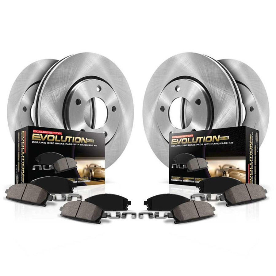 POWERSTOP Autospecialty KOE4076 Front and Rear Replacement Brake Kit - OE Brake Rotors & Ceramic Brake Pads For Lexus IS250 2009 - 2013 [Vehicle Specific]