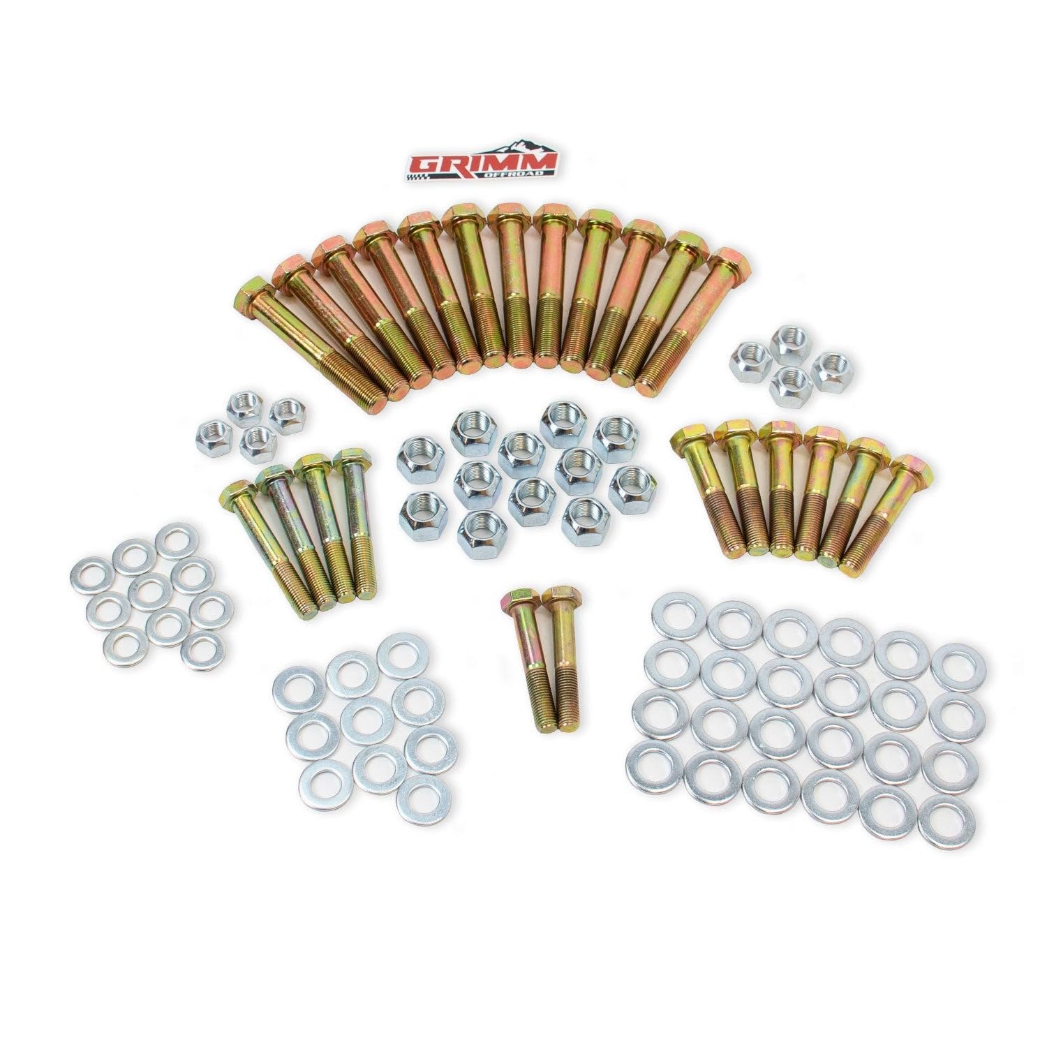 Grimm OffRoad Suspension Upgrade Kit Hardware for Jeep Gladiator JT (Bolts for control arms, track bars, lower shock mounts)