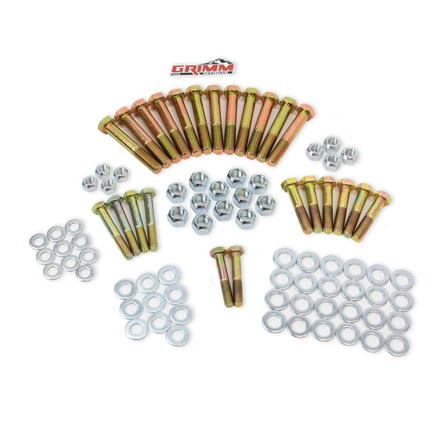 Grimm OffRoad Suspension Upgrade Kit Hardware for Jeep Gladiator JT (Bolts for control arms, track bars, lower shock mounts)