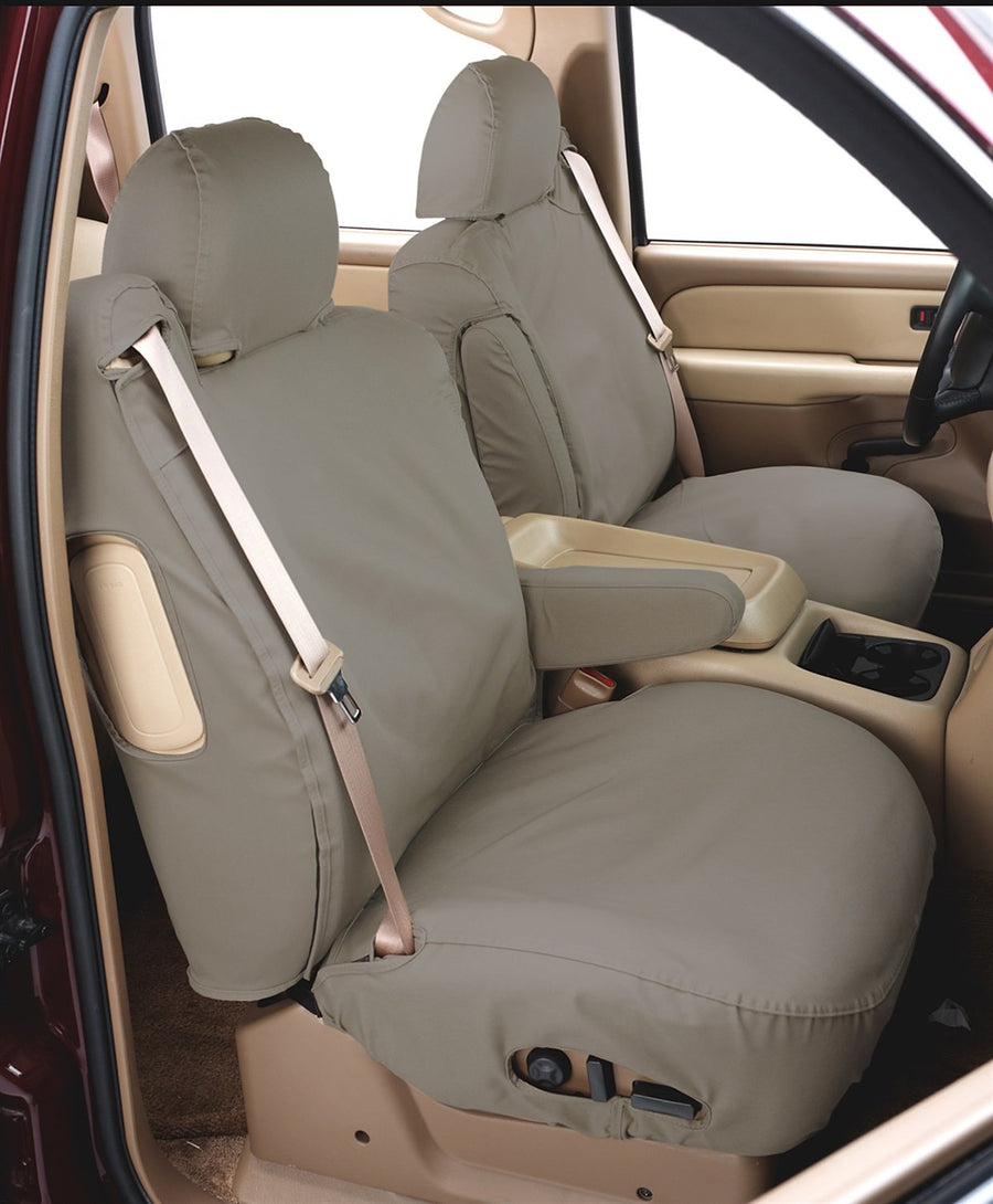 Covercraft SeatSaver Custom Fit Front Row Seat Cover for Select Toyota 4Runner Models - Polycotton (Misty Grey)