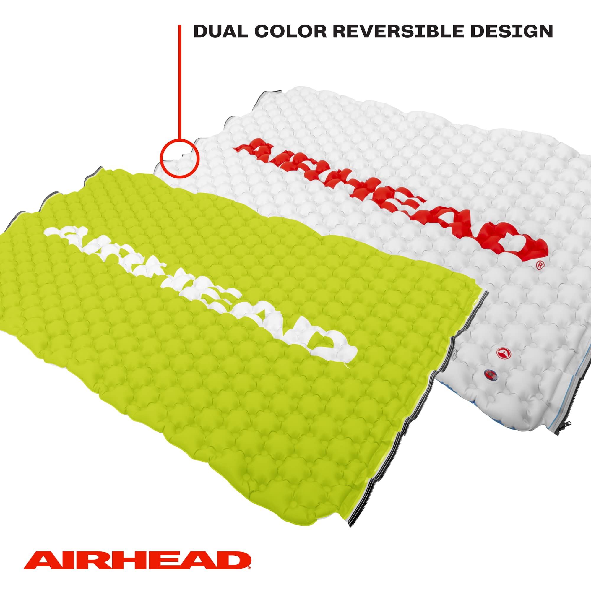 Airhead Inflatable Air Island, Lime, Large Lake Float