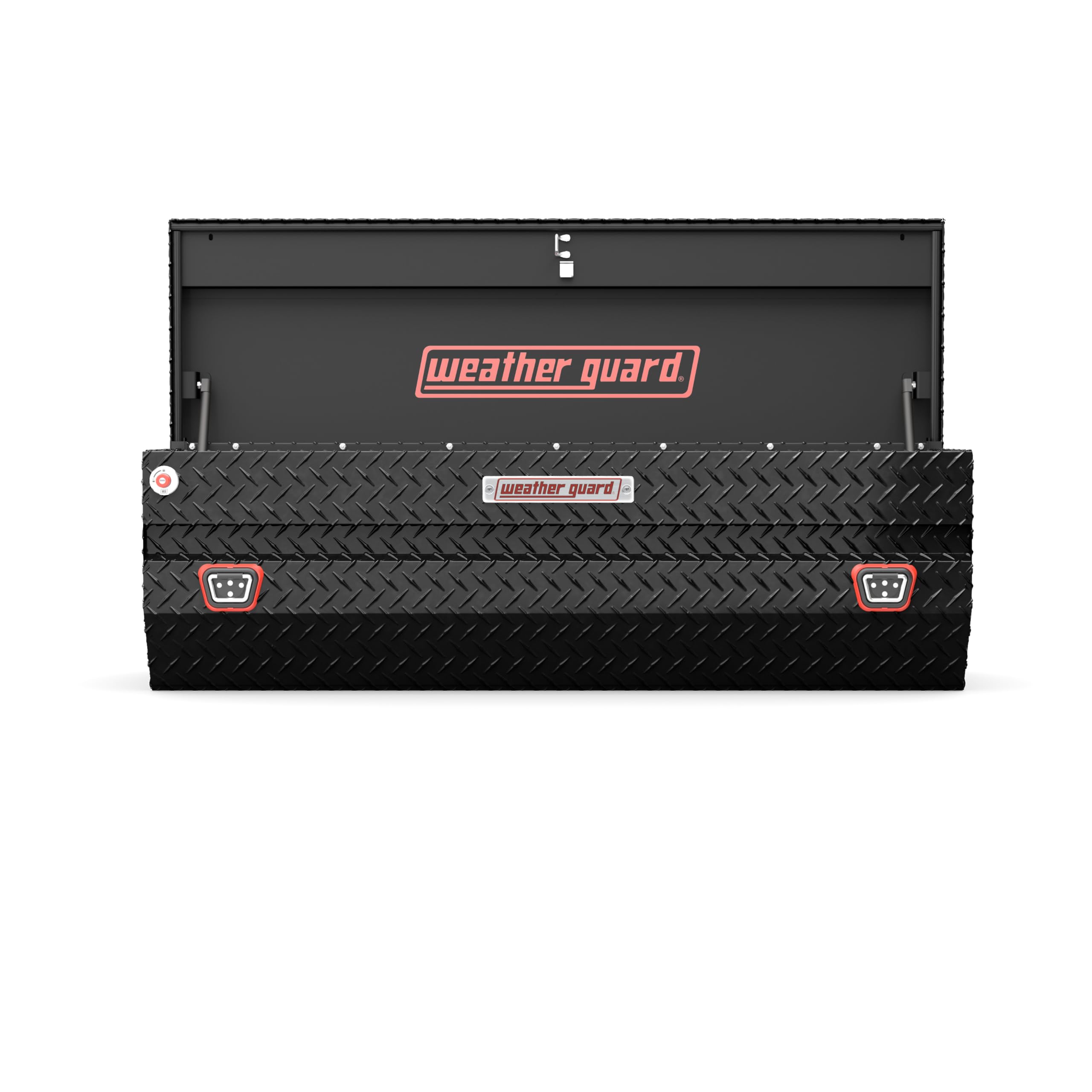Aluminum All-Purpose Truck Tool Chest WEATHER GUARD 634-5-04, Fits Full Size Trucks, 10.0 cu ft Storage Capacity (Gloss Black)