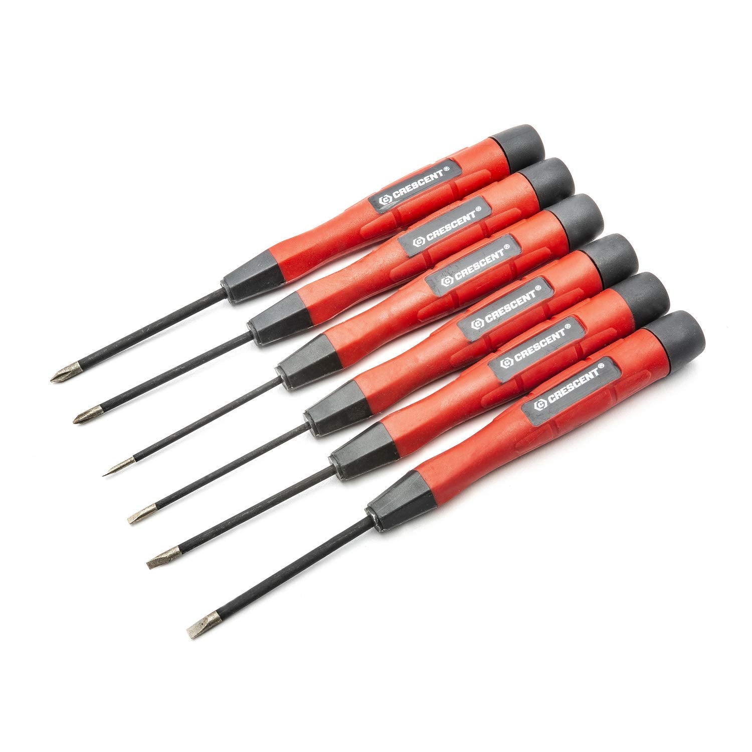 Crescent 6 Pc. Mini Precision Phillips®/Slotted Dual Material Diamond Tip Screwdriver Set - CSDP6SET