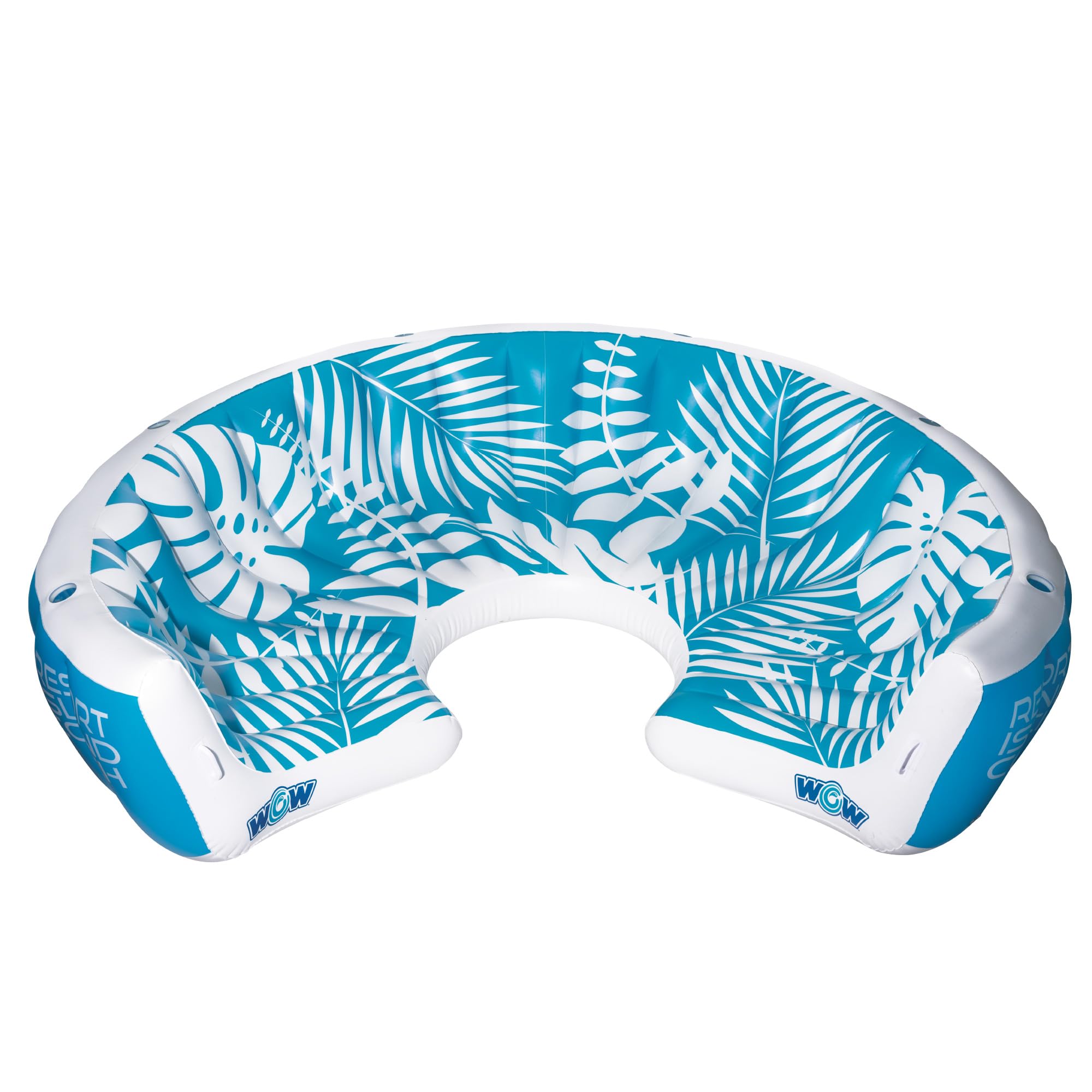 Inflatable Water Resort Island Wow Sports, Inflatable Lounger Float, Ideal for Kids and Adults, 6-8 Persons