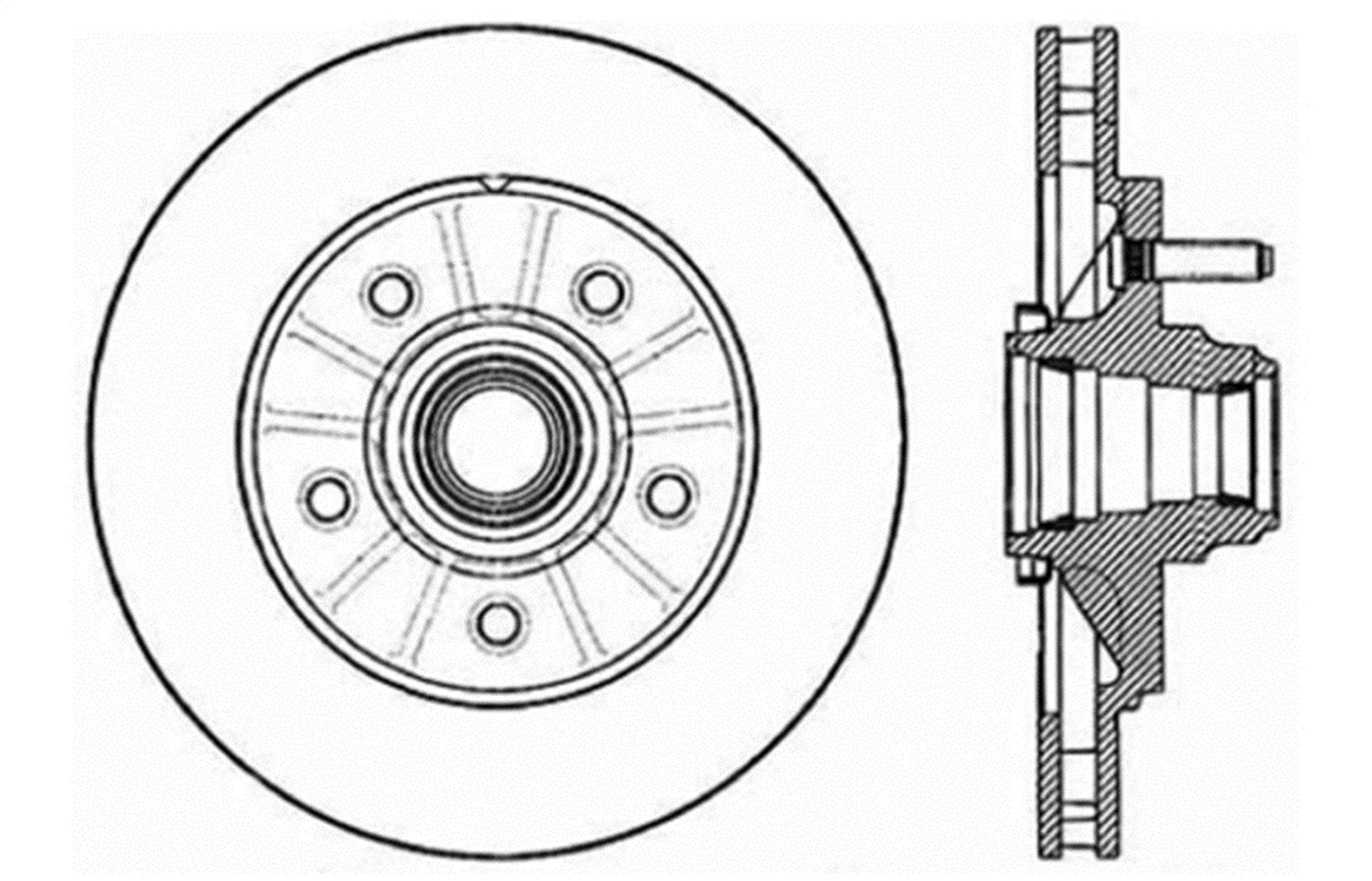 Sport Drilled/Slotted Brake Rotor StopTech 127.65081L (Front Left), 1 Pack
