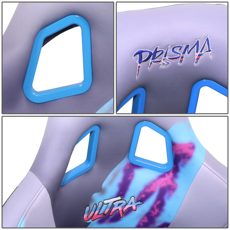 NRG Innovations Left, Right Front Prisma Fixed Back Bucket Racing Seat Compatible With Vehicle with Aftermarket Seat Brackets, 24" W X 36" H X 18" D, NRG-FRP-302-RETRO