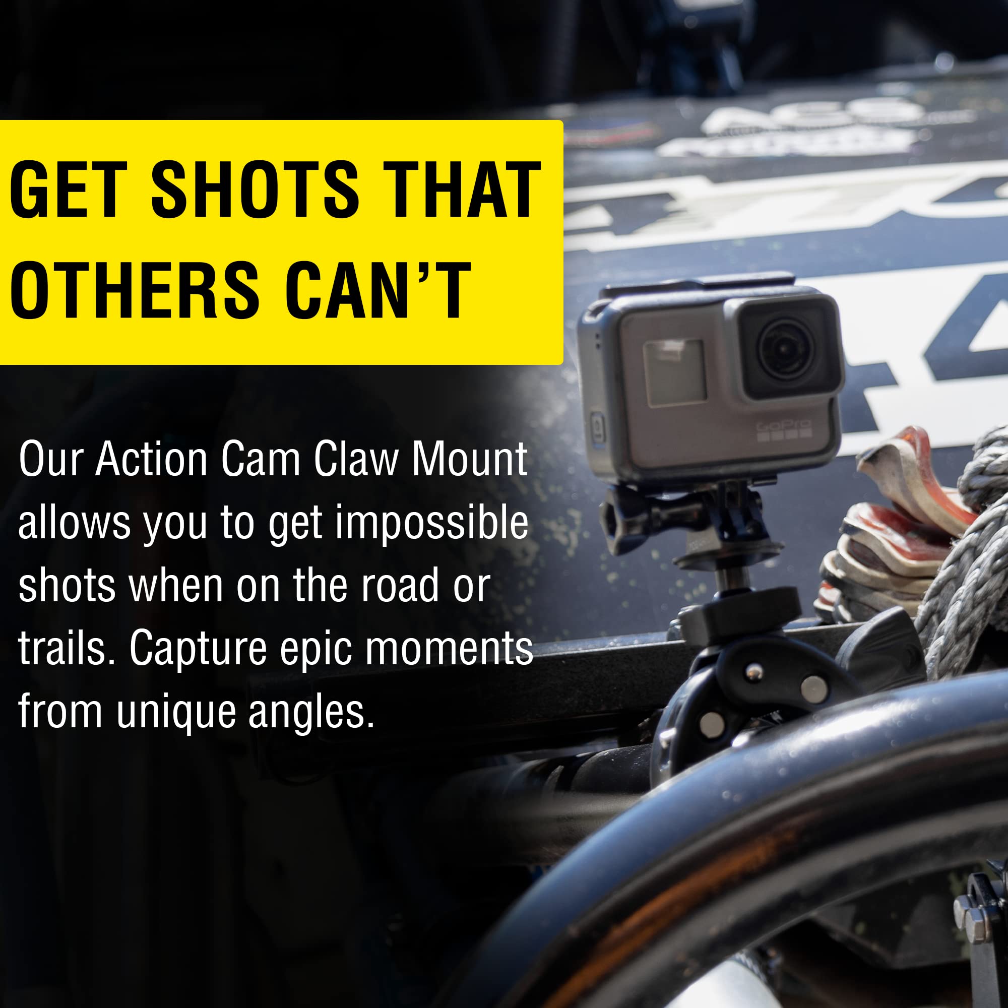 Mob Armor Claw Mount Action Camera, Camera Mount Clamp, Phone Clamp Mount Fits Circular or Square Tubing, Adjustable Clamp Claw Mount, Action Camera Accessories and Handlebar Mount, Handlebar Clamp