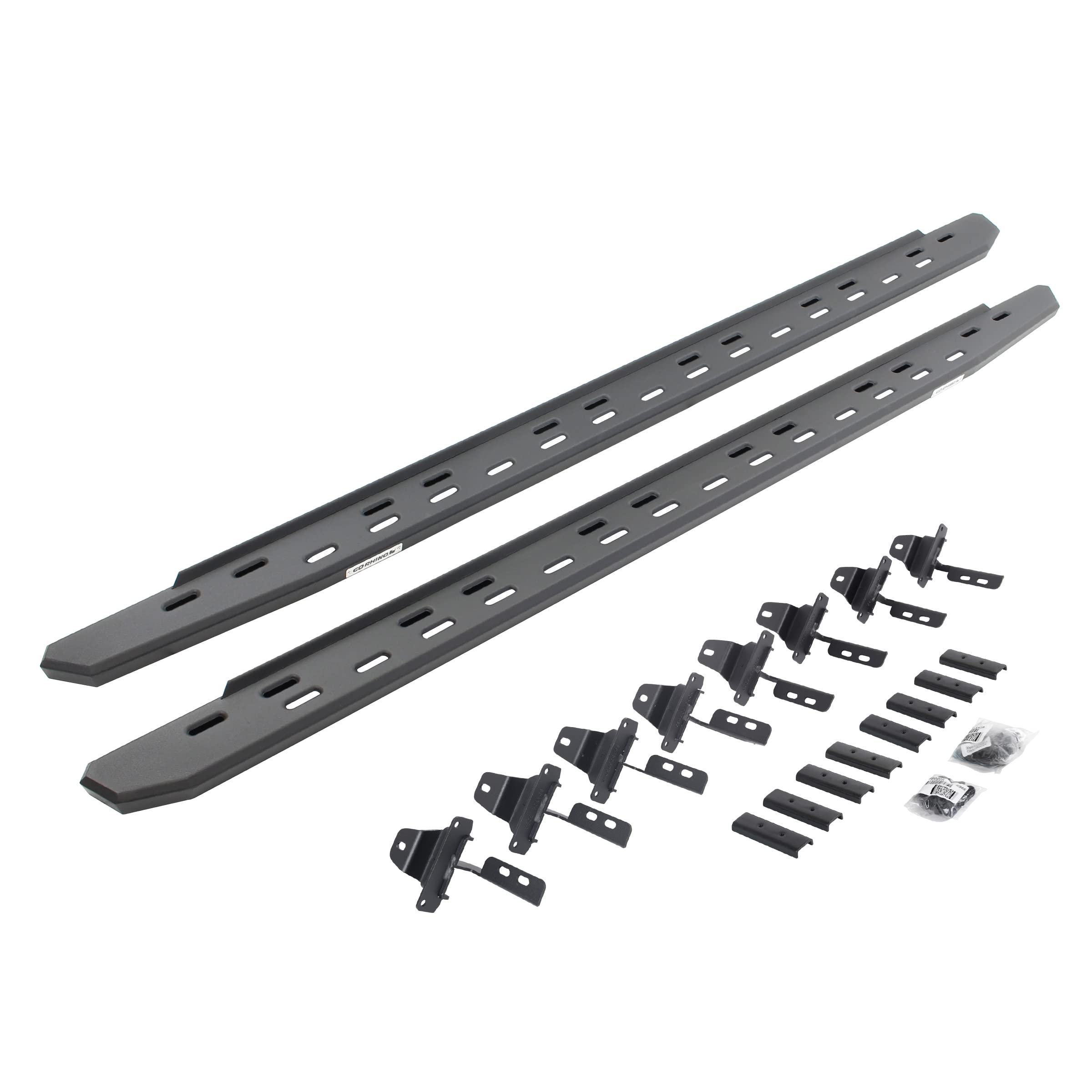 Go Rhino Slim RB30 Running Boards & Brackets | Galvanized Steel, Textured Black | 69651687SPC | Fits 2020-2024 Jeep Gladiator, 4-Door