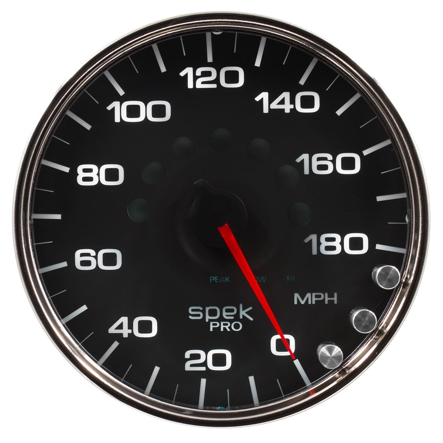AutoMeter Gauge P23031 Speedometer (Spek-Pro 5", 180 Mph, Elec. Programmable, Black/Chrome, Spek-Pro)