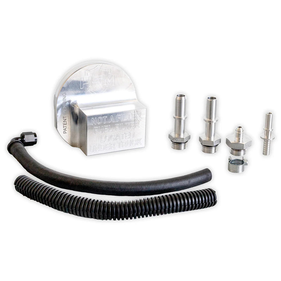Upper Fuel Filter Bypass Kit H&S Motorsports Compatable With 2017-2024 Ford Power Stroke F250, F350, F450, F550